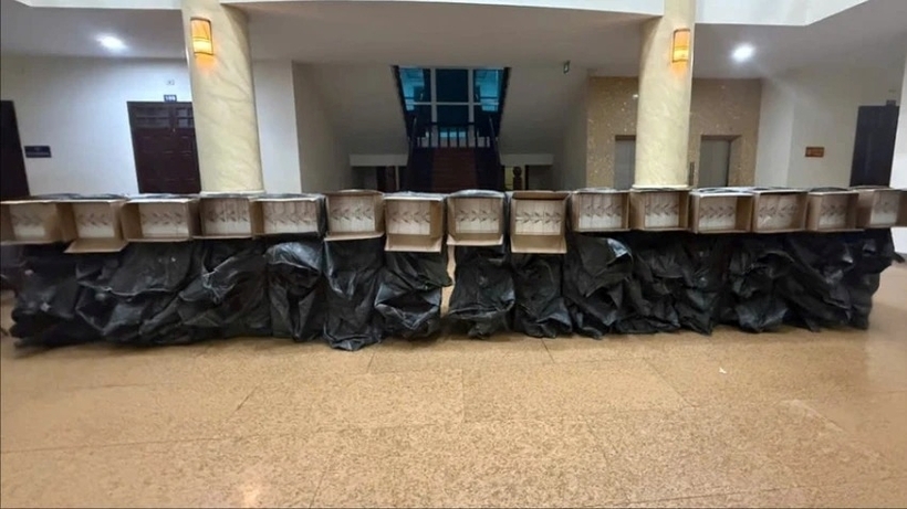 Số thuốc lá lậu bị phát hiện. Ảnh: Pháp luật TP.HCM