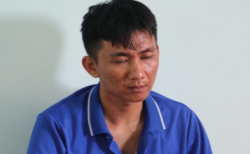 Nguyễn Minh Tâm khi bị bắt giữ. (Ảnh: Công an nhân dân)