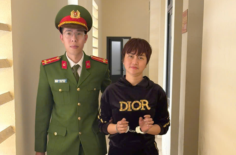 Nguyễn Thị Thu tại cơ quan công an. Ảnh: Công an tỉnh Thanh Hóa.