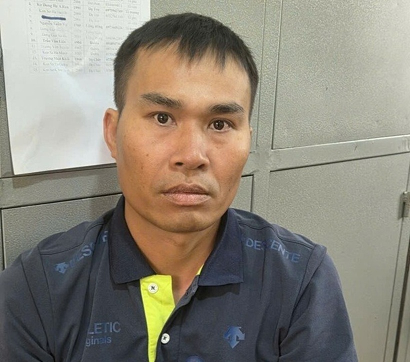 Bắt Cấn Đình Mạnh- đối tượng truy nã trốn từ Hà Nội vào Lâm Đồng. Ảnh: Công an Lâm Đồng