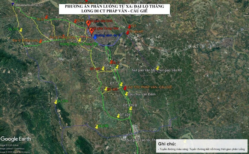 Phương án điều tiết từ xa cho các xe tù Đại lộ Thăng long đi cao tốc Pháp Vân.