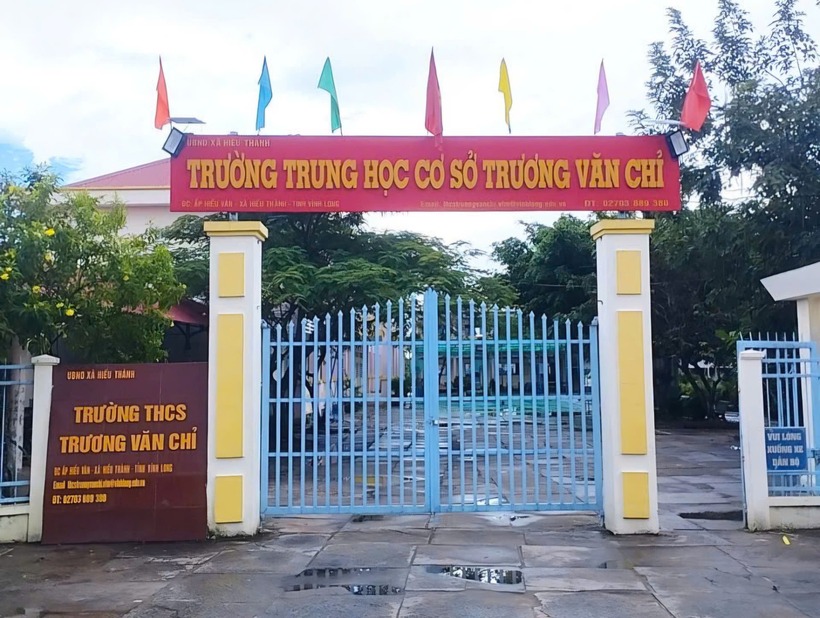 Trường THCS Trương Văn Chỉ, nơi ông Võ Thành Tú làm việc. Ảnh: Thanh Niên.
