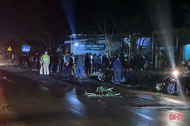 Hiện trường vụ tai nạn. Ảnh: Báo Hà Tĩnh.