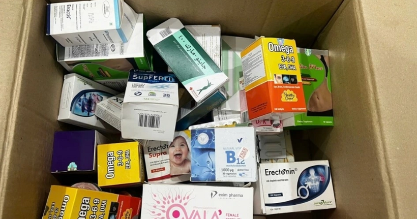 Hình ảnh các sản phẩm thuốc giả, thực phẩm chức năng giả.