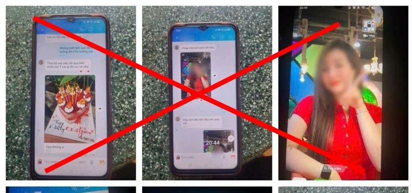 Tin nhắn trao đổi giữa anh Điểu. Th và "bạn gái". Ảnh: Công an tỉnh Đồng Nai.