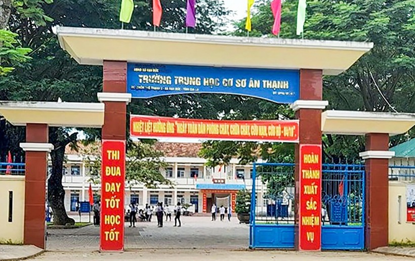 Trường THCS Ân Thạnh. Ảnh: Người lao động