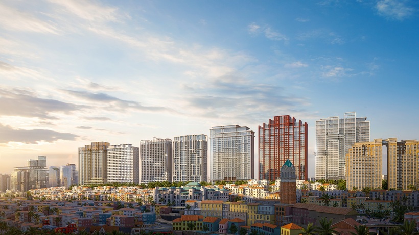 Mỗi tòa tháp The Sunset mang một màu sắc kiến trúc và tượng trưng cho ý nghĩa độc đáo riêng. Ảnh: Sun Group