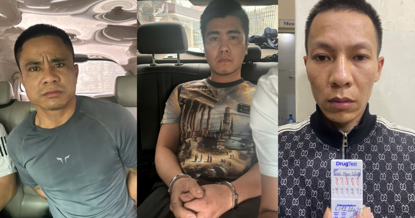 Các đối tượng Vũ Trí Thoại, Vũ Trí Xuân và Trần Ngọc Sáng (từ trái sang phải).