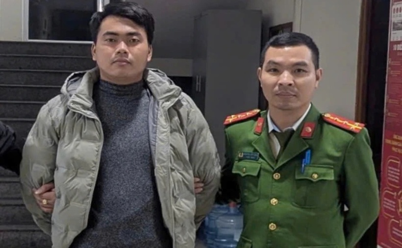 Nguyễn Duy Long đã quay trở về Hà Nội đầu thú. (Ảnh: Công an TP.Hà Nội)