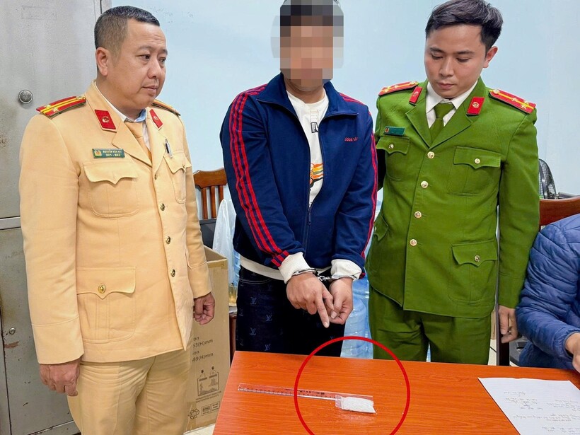 Đối tượng tại cơ quan công an. Ảnh: Công an TP Hà Nội.