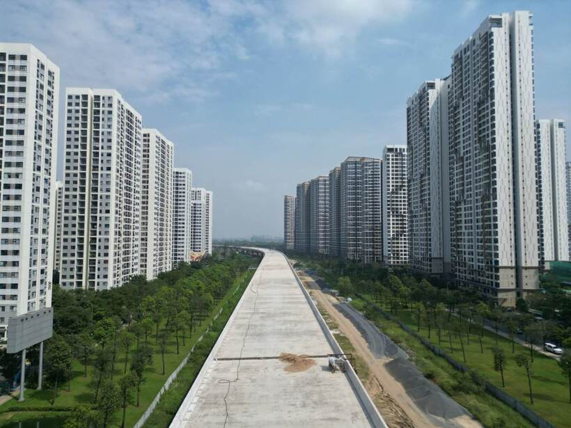 Vinhomes Grand Park tăng nhiệt từng ngày khi Vành đai 3 chạy xuyên tâm chuẩn bị về đích (Ảnh: Tâm Tú)