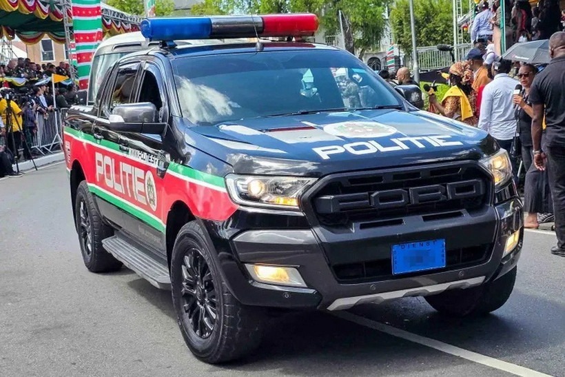 Xe cảnh sát làm nhiệm vụ. Ảnh: &nbsp;People