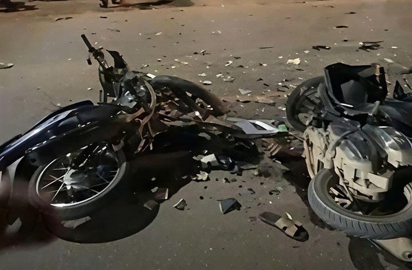 Hiện trường vụ tai nạn. Ảnh: Báo Dân trí.