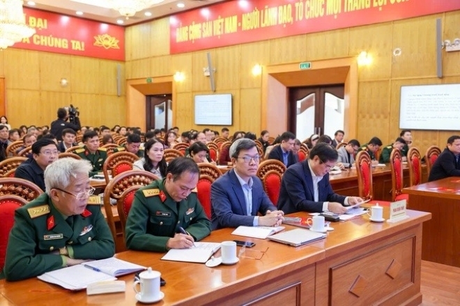 Quang cảnh Hội nghị tập huấn báo chí tuyên truyền Đại hội XIV của Đảng.