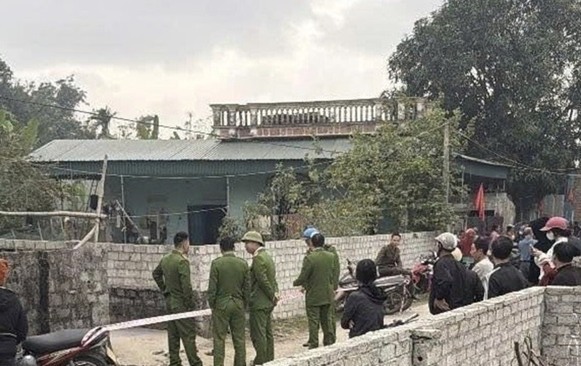 Hiện trường vụ án mạng. Ảnh: Tiền Phong