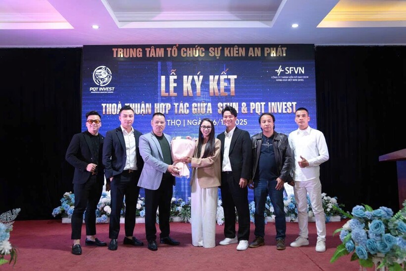 Đại diện SFVN và các Founder PQT Invest rạng rỡ trong ngày ra mắt sự hợp tác