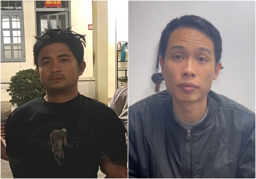 Hai đối tượng Lê Quyết Tiến (trái) và Vũ Đức Việt (phải). Ảnh: Tuổi trẻ