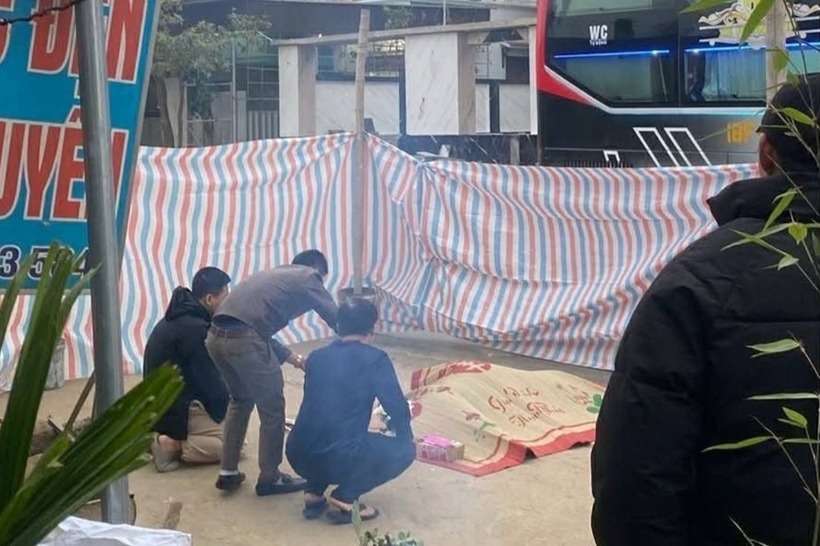 Hiện trường vụ tai nạn. Ảnh: Báo Tiền phong.