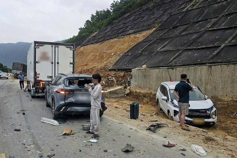 Hiện trường vụ tai nạn. Ảnh: Báo Dân trí.