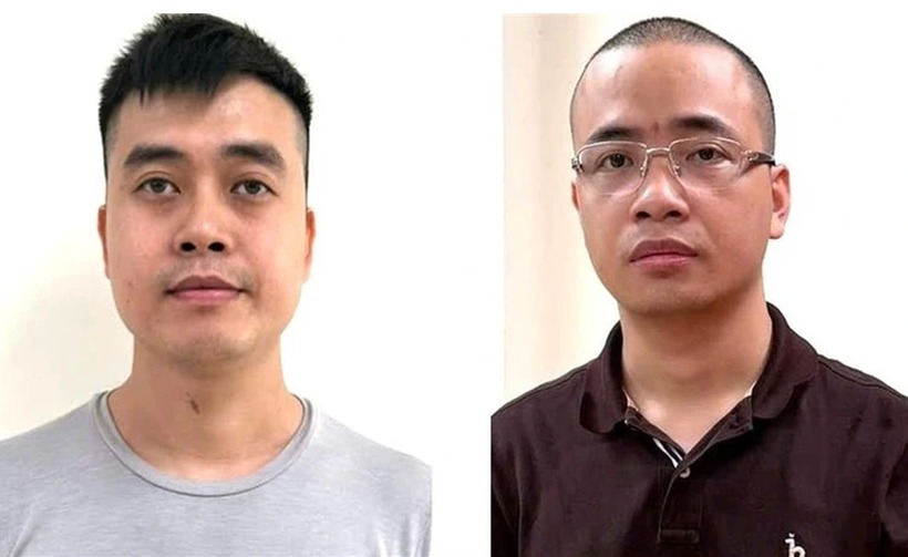 Các đối tượng Hoàng Quang Thịnh (bên trái) và La Khắc Minh. (Ảnh: Bộ Công an)
