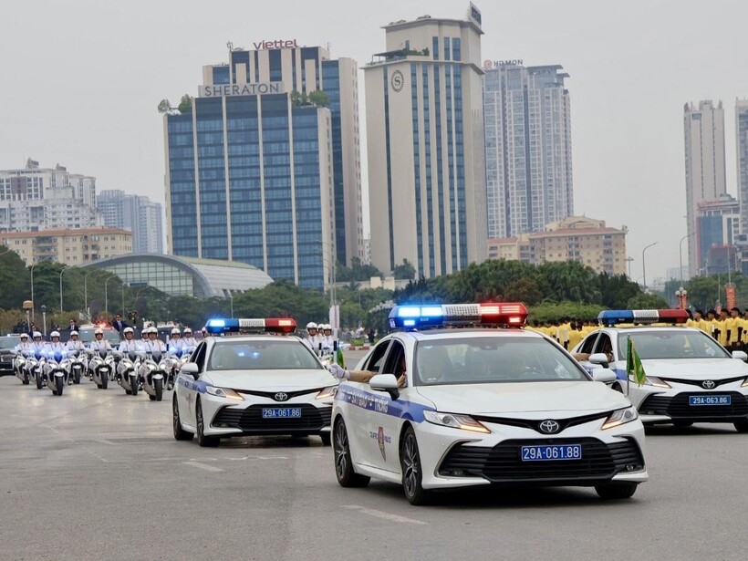 Hà Nội: Diễn tập phương án bảo vệ Đại hội XIV, CSGT đảm bảo trật tự giao thông - 8