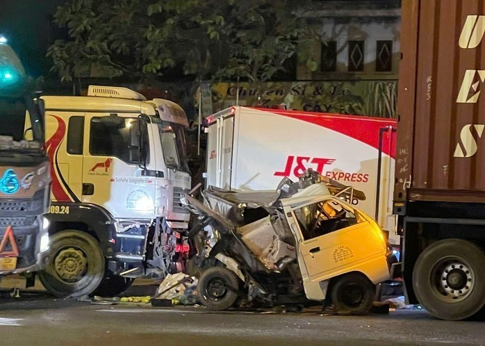 Hiện trường vụ tai nạn. Ảnh: Báo Người lao động.