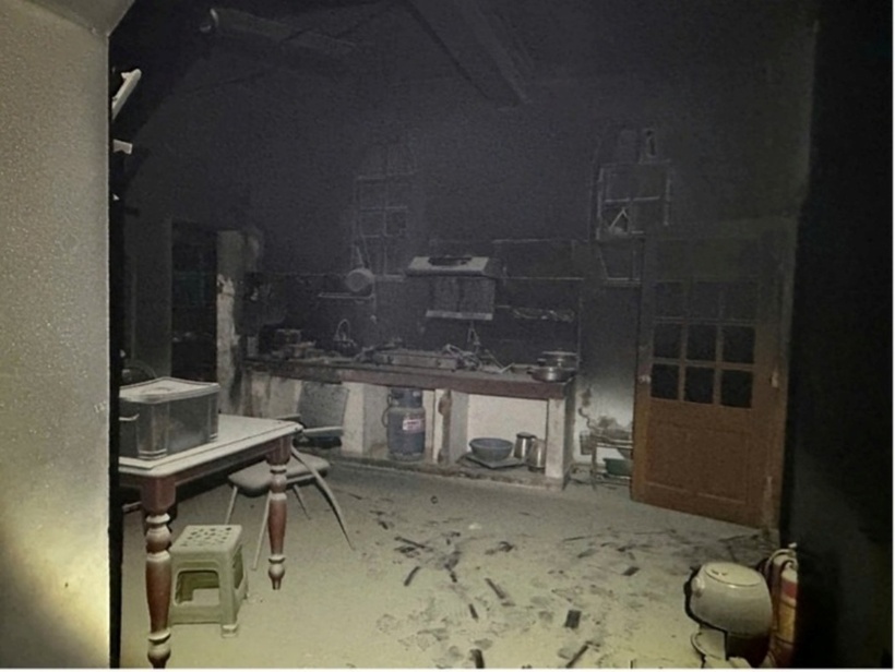 Hiện trường vụ cháy. (Ảnh: Dân Việt)