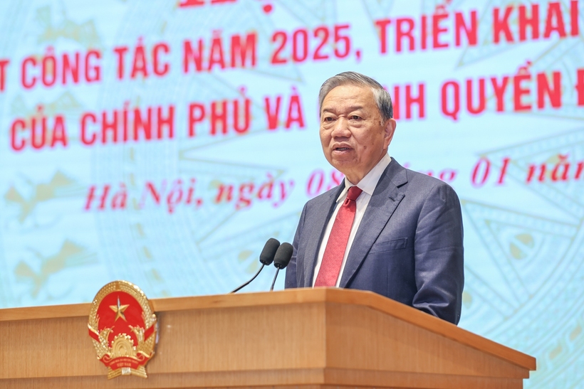 Tổng Bí thư Tô Lâm: Vận hội mới đang mở ra, nhưng thời cơ chỉ trở thành hiện thực bằng nỗ lực và hành động - Ảnh VGP/Nhật Bắc