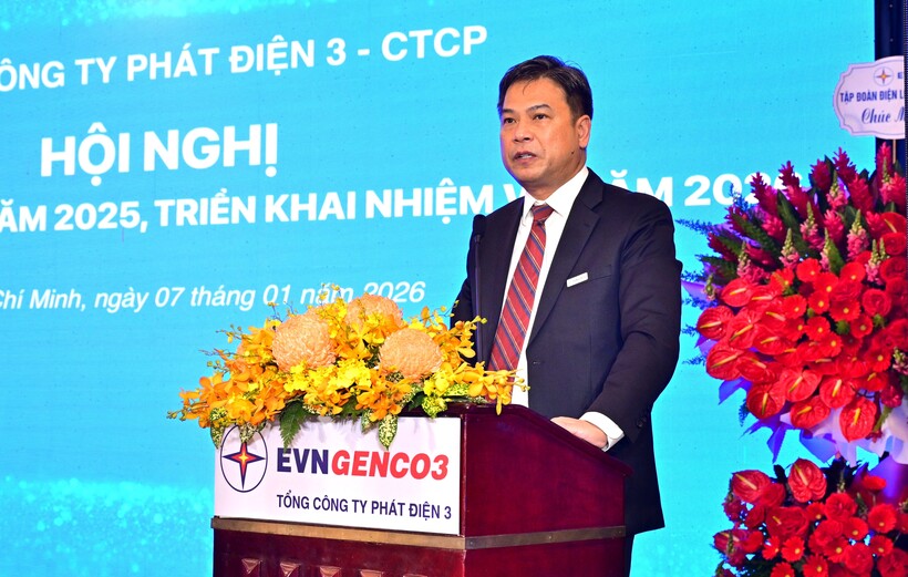 Ông Đinh Quốc Lâm - Bí thư Đảng ủy, Chủ tịch HĐQT Tổng Công ty Phát điện 3 phát biểu