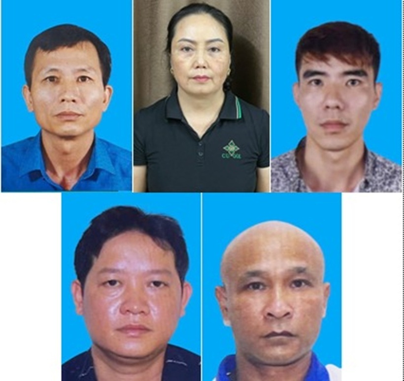 Các đối tượng liên quan. Ảnh: Công an Hải Phòng