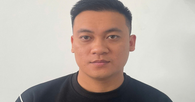 Đối tượng Lê Trung Đức tại cơ quan Công an.