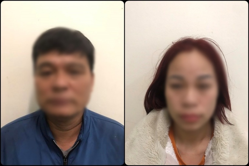 Đối tượng Trương Quang Thanh (trái) và Vi Thị Hoan.