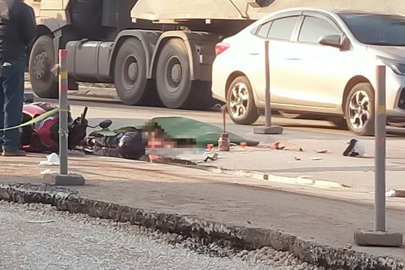 Hiện trường vụ tai nạn. Ảnh: PLO.