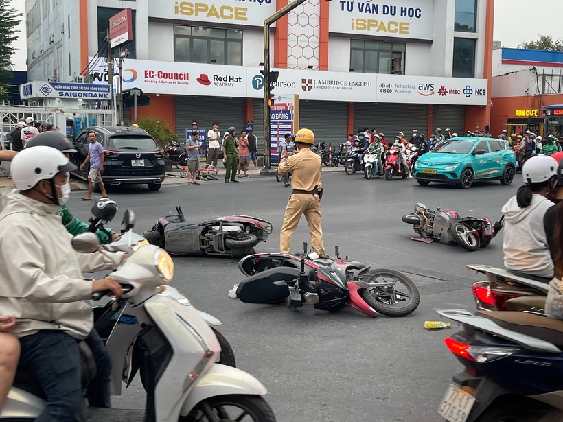 Hiện trường tai nạn. Ảnh: Người lao động