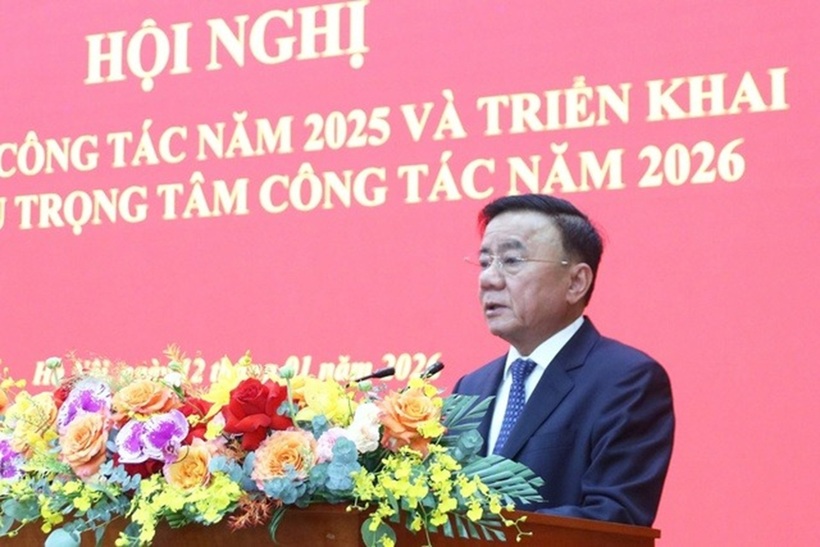 Thường trực Ban Bí thư Trần Cẩm Tú phát biểu tại Hội nghị.
