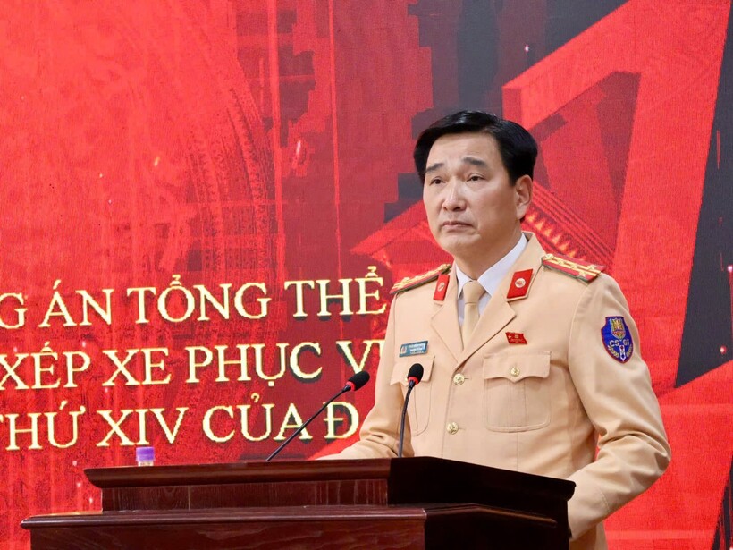Thiếu tướng Nguyễn Hồng Ky, Phó Giám đốc CATP phát biểu chỉ đạo hội nghị.