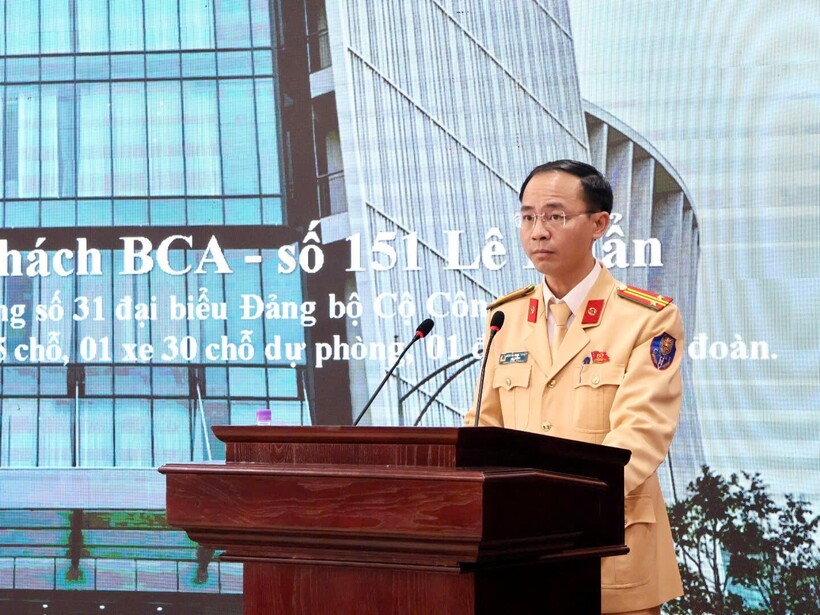 Phòng CSGT triển khai phương án tổng thể, bảo đảm TTATGT, dẫn đoàn và xếp xe phục vụ Đại hội đại biểu toàn quốc lần thứ XIV của Đảng.