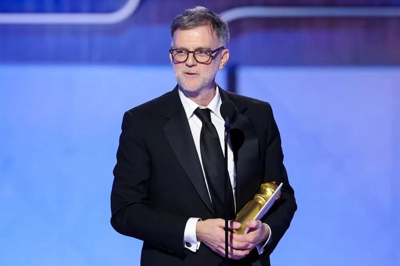 Đạo diễn Paul Thomas Anderson nhận giải Phim hay nhất cho "One Battle After Another". Ảnh:&nbsp;Golden Globes