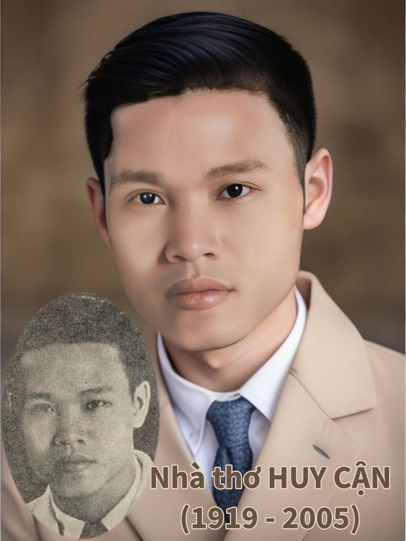 Chân dung nhà thơ Huy Cận. Ảnh: Phạm Sơn