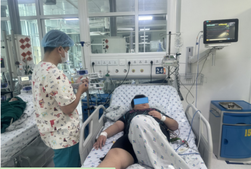 Bệnh nhân điều trị sốt xuất huyết. Ảnh: VietNamNet.