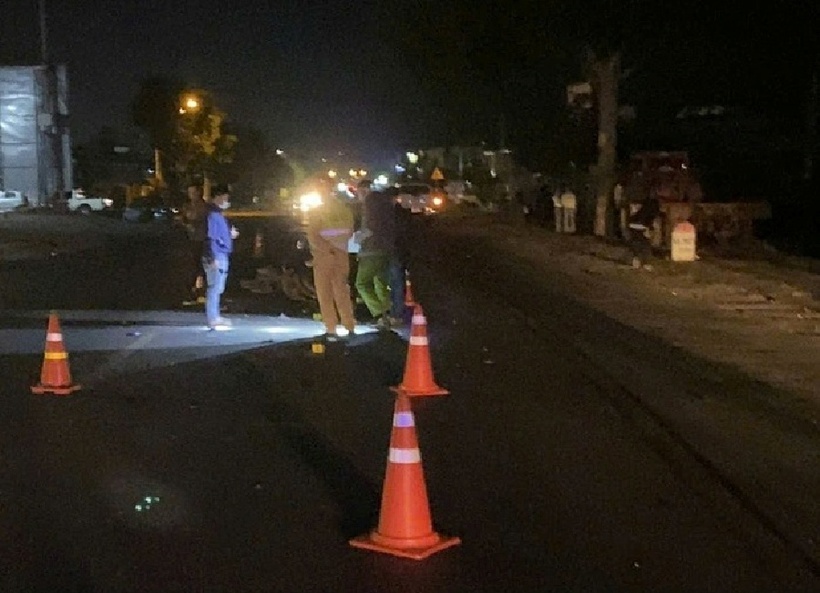 Hiện trường vụ tai nạn. Ảnh: Báo Người lao động.