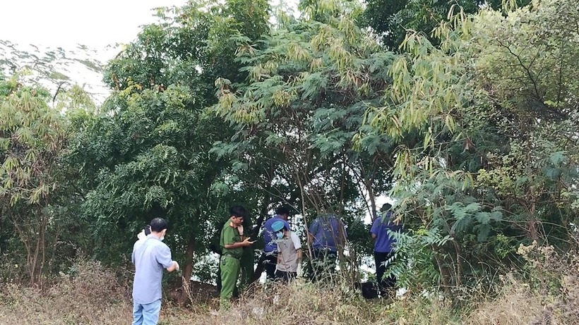 Hiện trường nơi phát hiện bộ xương. (Ảnh: Pháp luật TP.HCM)