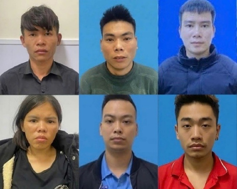 Các đối tượng bị bắt giữ. Ảnh: Công an Hà Nội