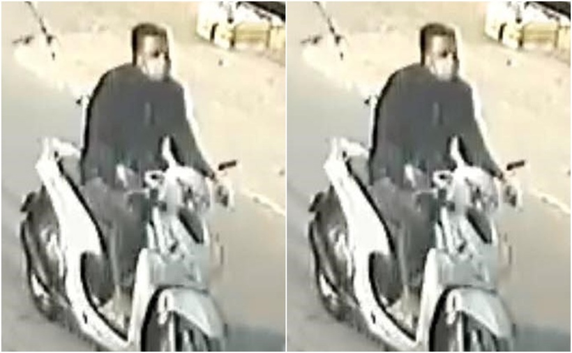 Hình ảnh từ camera an ninh người dân Hưng Yên ghi lại hung thủ di chuyển trên đường. (Ảnh: Lao động)