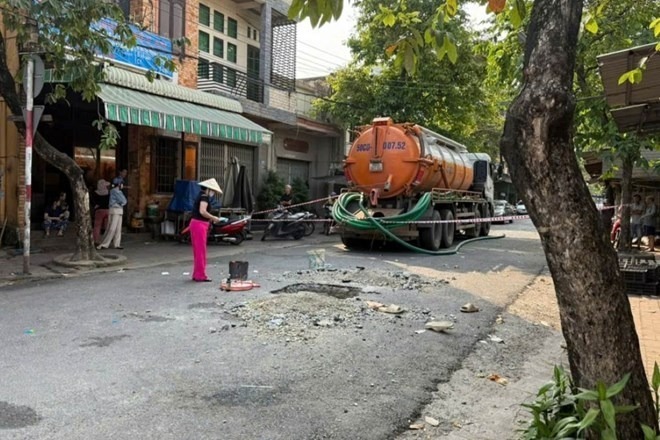 Hiện trường vụ việc. Ảnh: Lao động