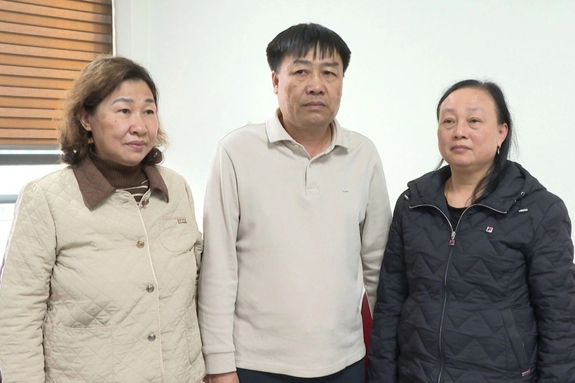 Các đối tượng Vũ Thị Hường, Nguyễn Xuân Biên và Lê Thị Ban (từ phải qua trái). Ảnh: Dân trí