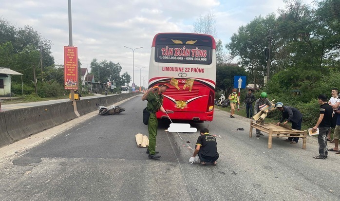 Hiện trường vụ tai nạn. Ảnh: Báo Người lao động.