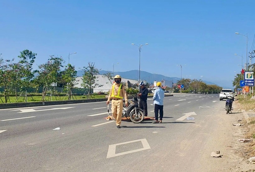 Hiện trường vụ tai nạn. Ảnh: Báo Xây dựng.