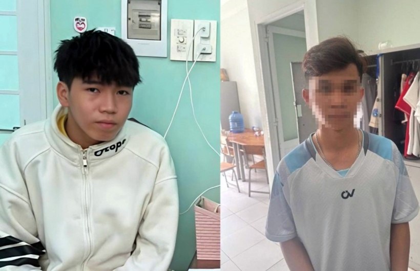 Hai đối tượng Lư Hải Đăng và Phan Nguyễn B.A.. (Ảnh: Công an tỉnh An Giang)