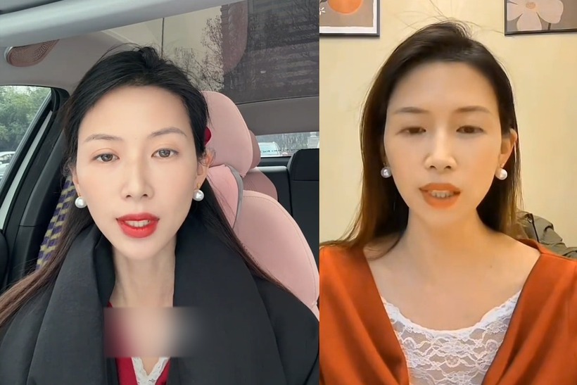 Mỗi video xin lỗi của chị Ngưu Na đều xoay quanh câu chuyện ngoại tình của người chồng. Ảnh: Báo Dân trí.